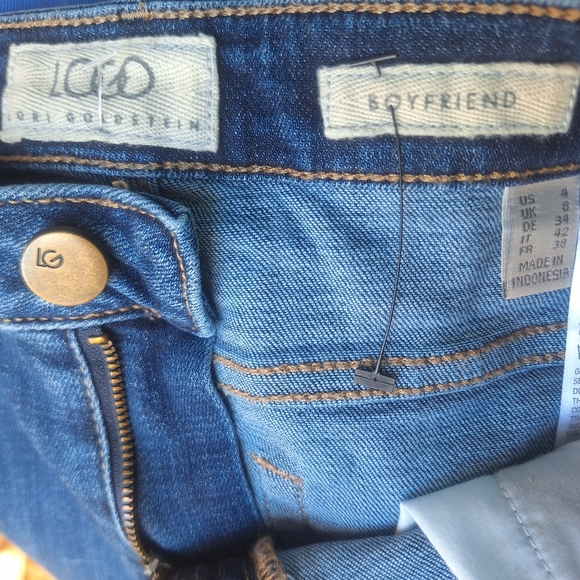 Boyfriend Jeans Floral Print Daisy Patch Coastal Cowgirl Embroidery Stitch 4 - Picture 13 of 16